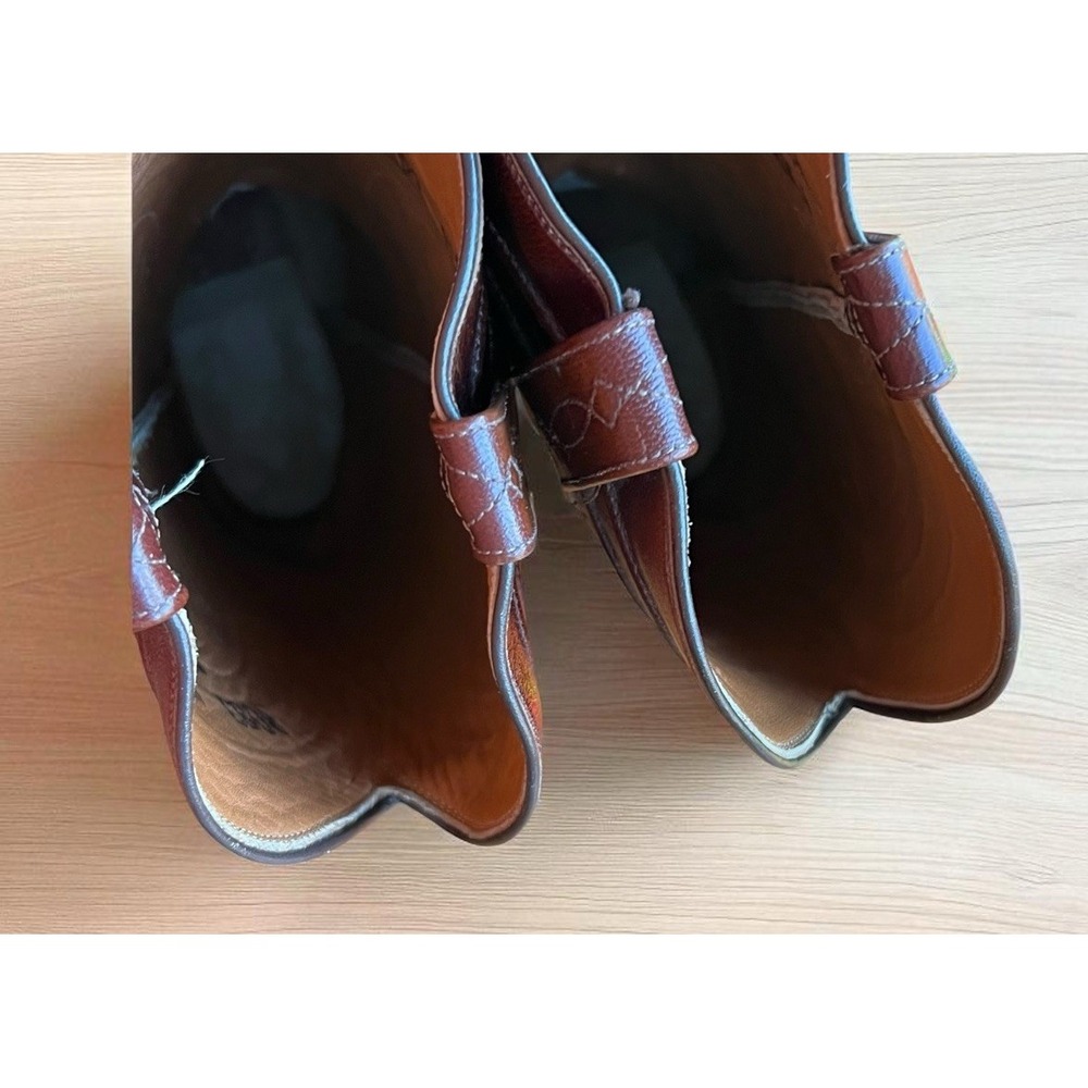 Lucchese San Antonio Vintage Brown Leather Boots Women, Size 6.5A Western 8083 - Picture 10 of 16